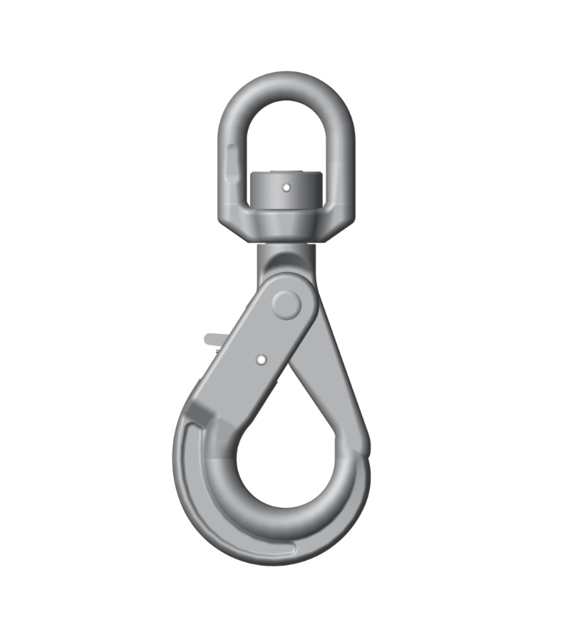 Eye swivel self-locking hook with bearing for rotation while loaded – KITO  Weissenfels